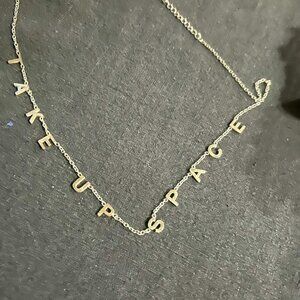 |Reesa Teesa "Take Up Space" Silver Necklace | Empowering Quote | Hypoallergenic